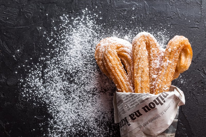 Churros with chocolate sauce